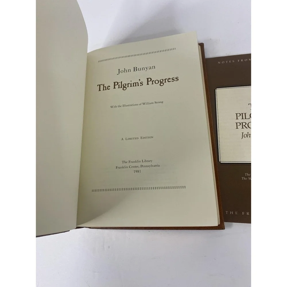 Franklin Library The Pilgrim's‎ Progress John Bunyan Leather Best-Loved Book